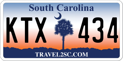SC license plate KTX434