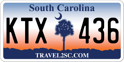 SC license plate KTX436