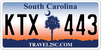 SC license plate KTX443