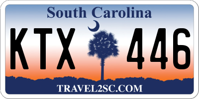 SC license plate KTX446