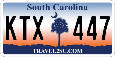 SC license plate KTX447