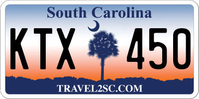 SC license plate KTX450