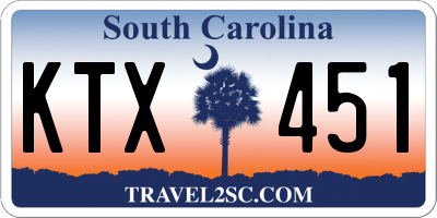 SC license plate KTX451