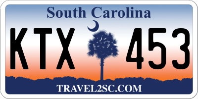 SC license plate KTX453