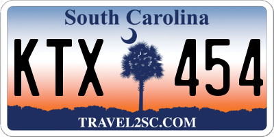 SC license plate KTX454