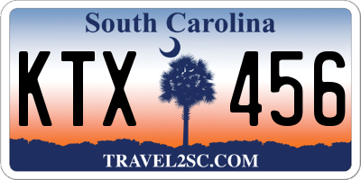 SC license plate KTX456