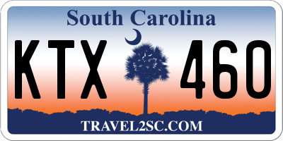 SC license plate KTX460