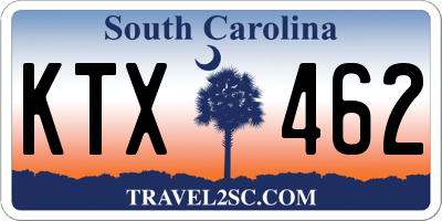 SC license plate KTX462