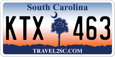 SC license plate KTX463