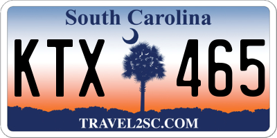 SC license plate KTX465