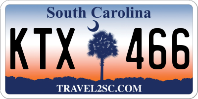 SC license plate KTX466