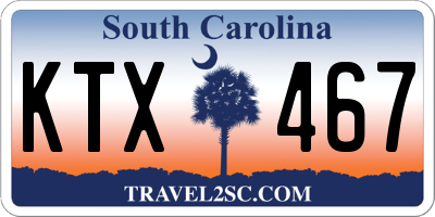 SC license plate KTX467