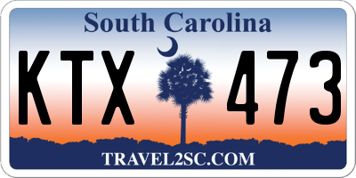 SC license plate KTX473