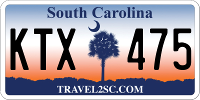 SC license plate KTX475