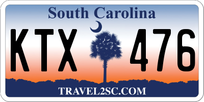 SC license plate KTX476