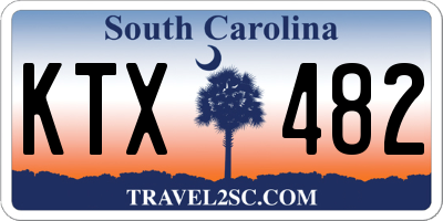 SC license plate KTX482