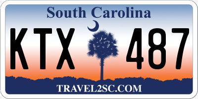 SC license plate KTX487