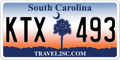 SC license plate KTX493