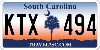 SC license plate KTX494
