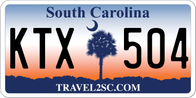 SC license plate KTX504