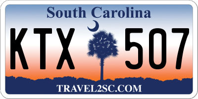 SC license plate KTX507