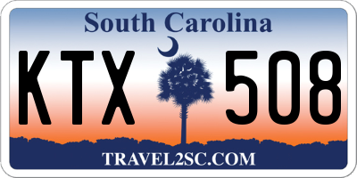 SC license plate KTX508