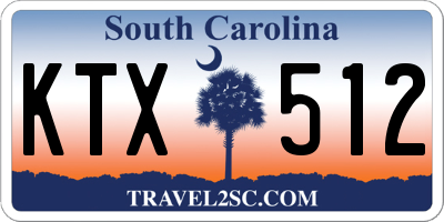 SC license plate KTX512