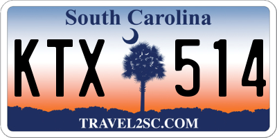 SC license plate KTX514
