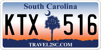SC license plate KTX516