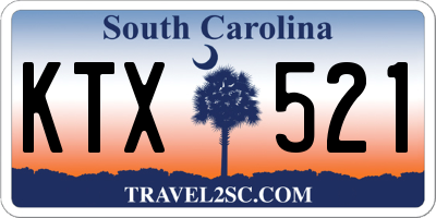 SC license plate KTX521