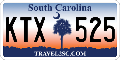 SC license plate KTX525