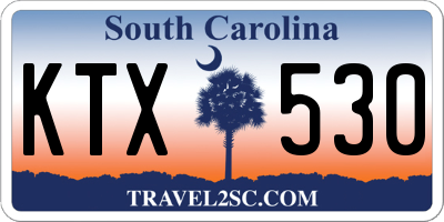 SC license plate KTX530