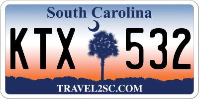 SC license plate KTX532