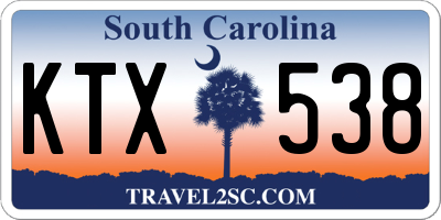 SC license plate KTX538