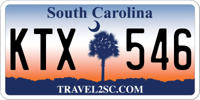 SC license plate KTX546
