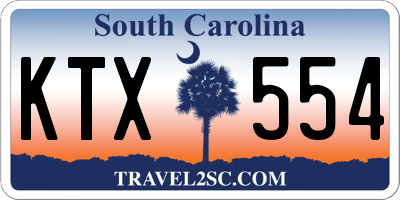 SC license plate KTX554