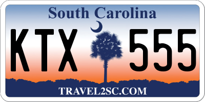 SC license plate KTX555