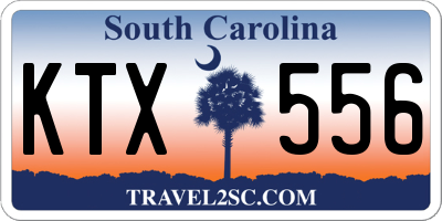SC license plate KTX556