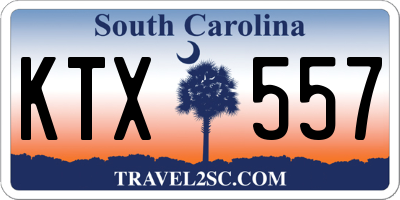 SC license plate KTX557