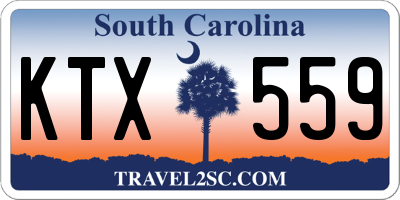 SC license plate KTX559