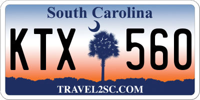 SC license plate KTX560
