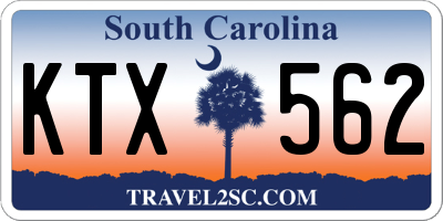 SC license plate KTX562