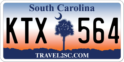SC license plate KTX564