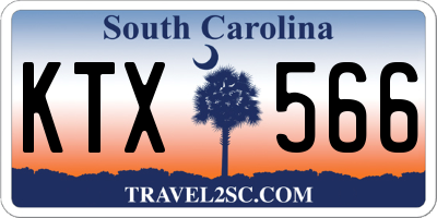 SC license plate KTX566
