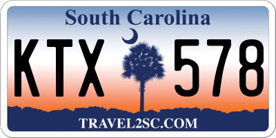 SC license plate KTX578