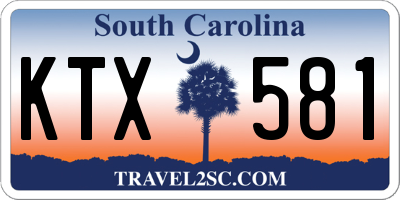 SC license plate KTX581