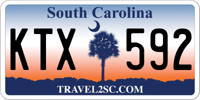 SC license plate KTX592