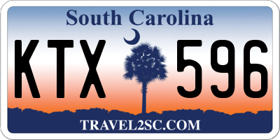 SC license plate KTX596