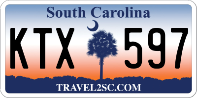 SC license plate KTX597