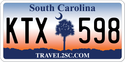 SC license plate KTX598